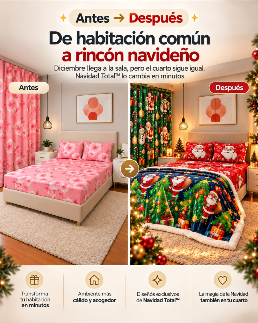 De habitación común a rincón navideño
