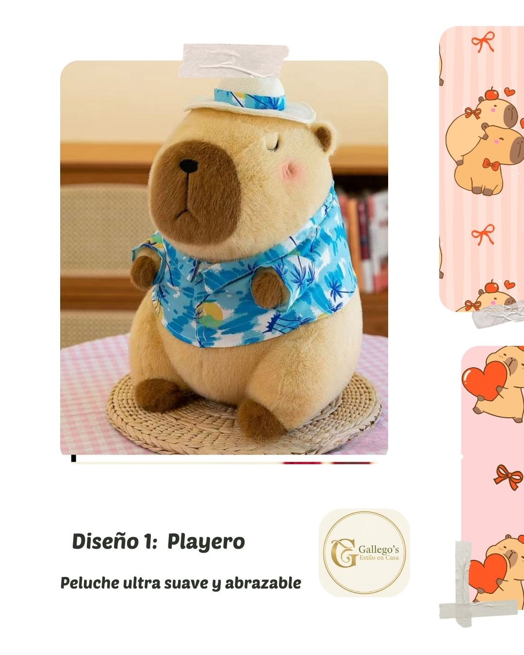 Peluches Capibara con Cobija