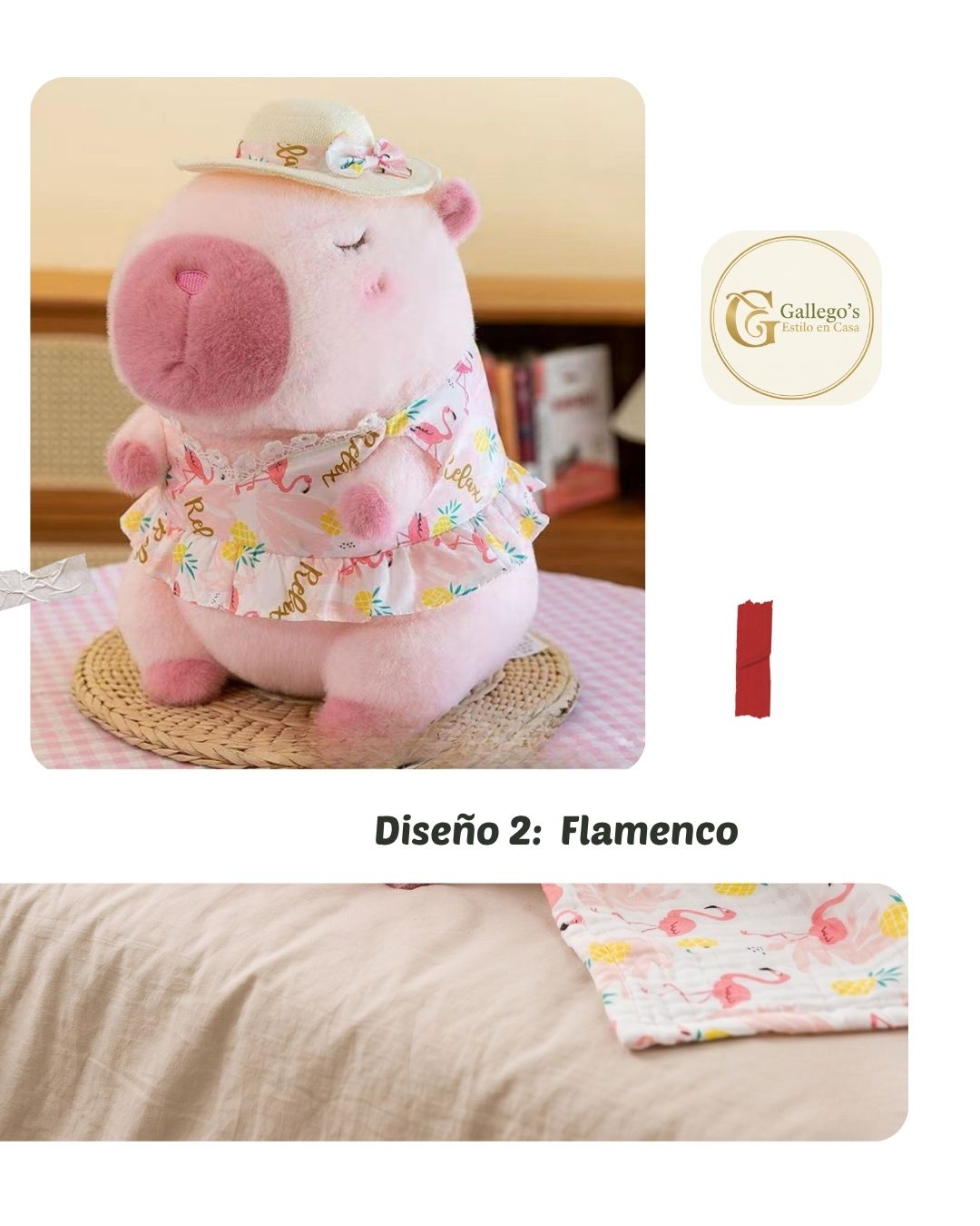 Peluches Capibara con Cobija