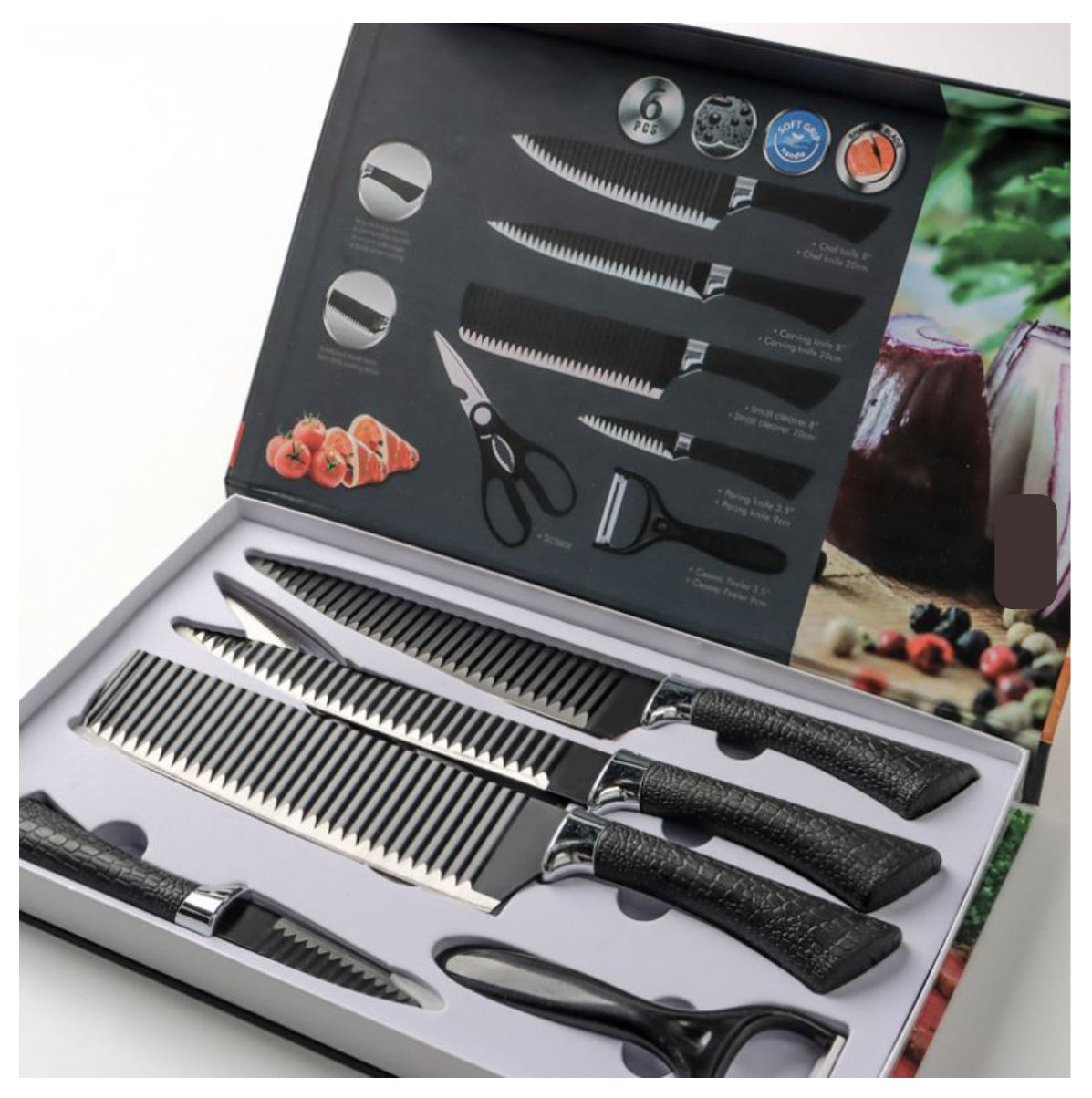 CasaChef Duo™ - Juego de Cubiertos en Base forma de Huevo Mas juego de Cuchillos