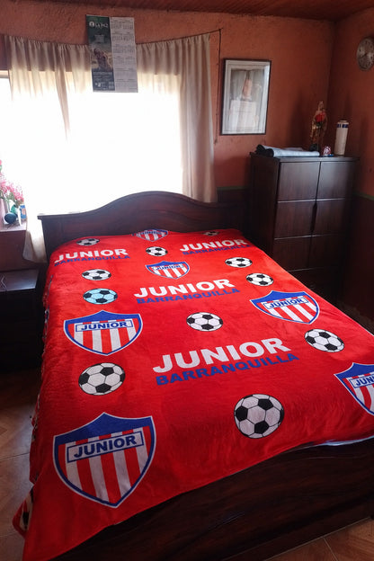 🌟 Cobija Deportiva Piel de conejo, con Diseños Deportivos ⚽