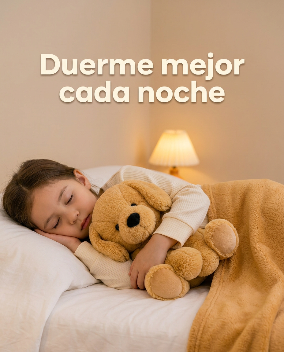 Peluche con cobija en el sofá