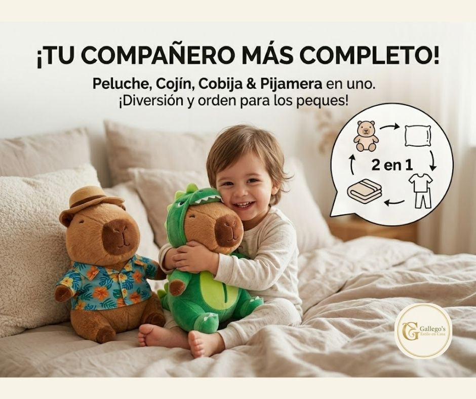 Peluches Capibara con Cobija