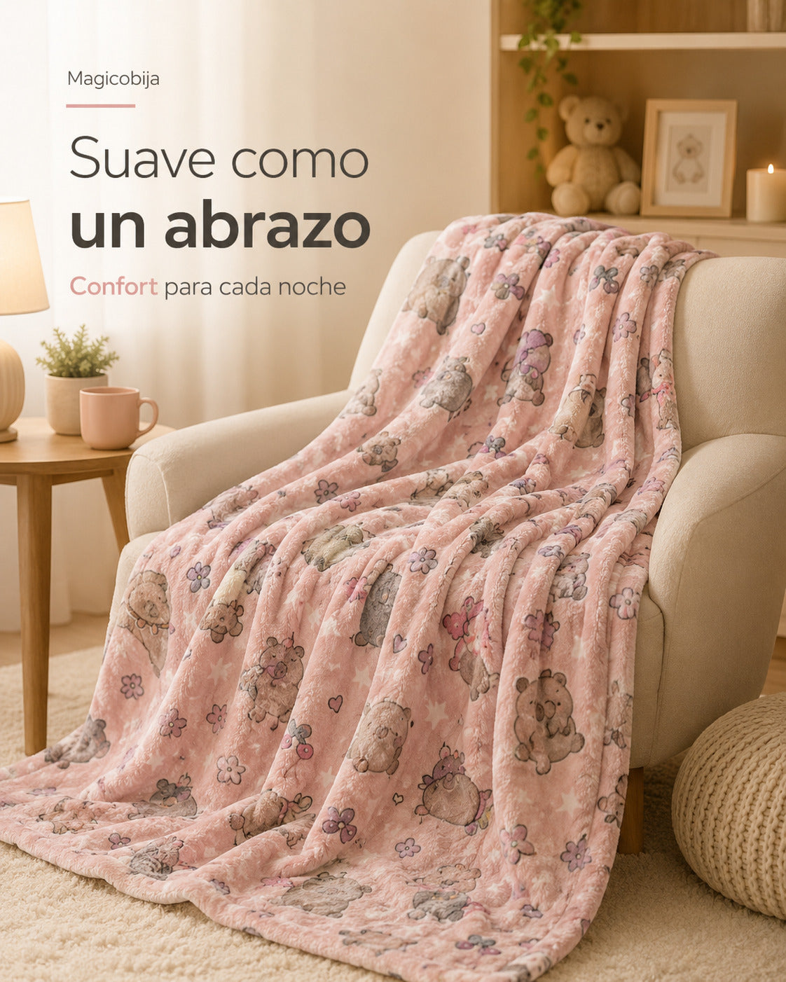 MagiCobija suave como un abrazo en felpa